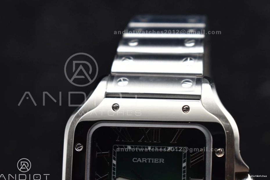 Dial 1:1 Youthful Edition Cartier 1057 de Bracelet BVF Green SmartLinks on 40mm MIYOTA SS Best Santos 1215